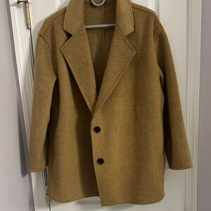 Women Tan Wool Coat
